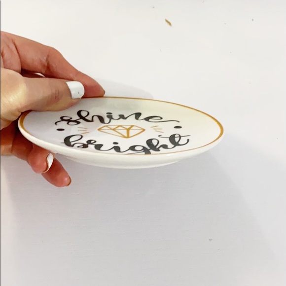 GLAM JEWELRY TRINKETS CIRCLE GLASS PLATE! - Picture 3 of 3